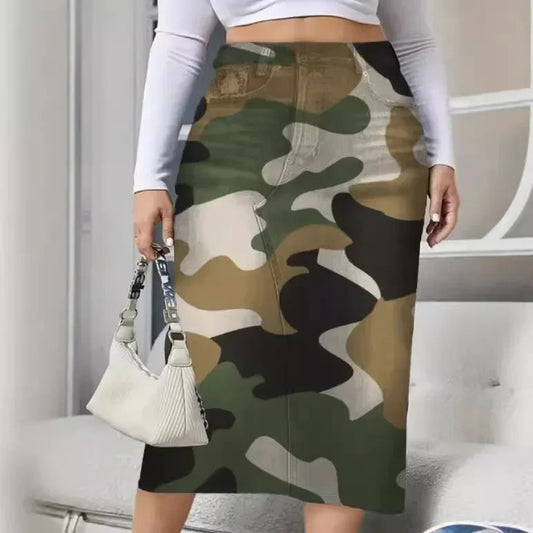 Elegant Plus size Silm Fit Hip Skirt
