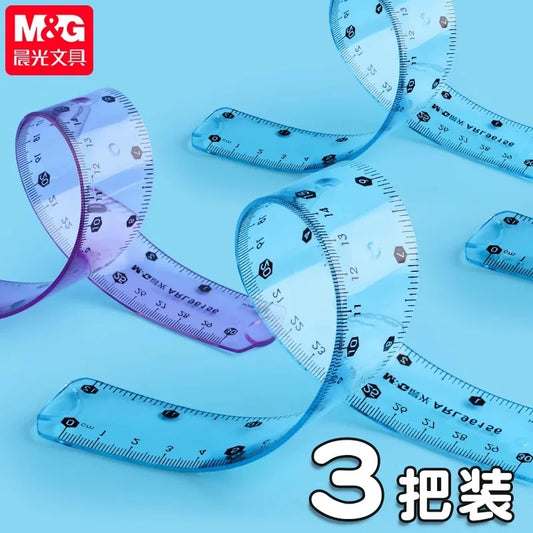 M&G 15/20/30 cm Transparent Soft Ruler for Primary School