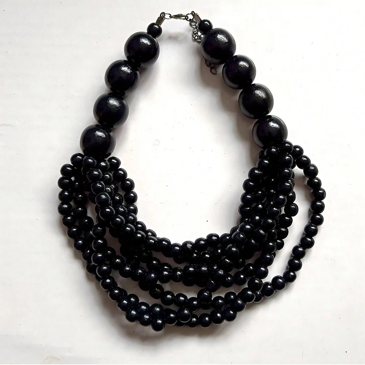 African Bohemian Wooden Bead Handmade Necklace