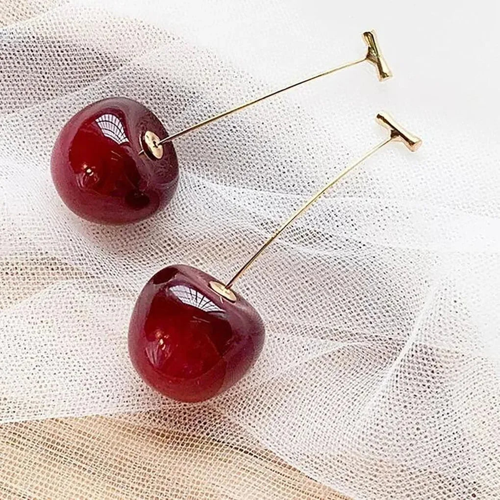 DANA Sweet Red Cherry Earrings