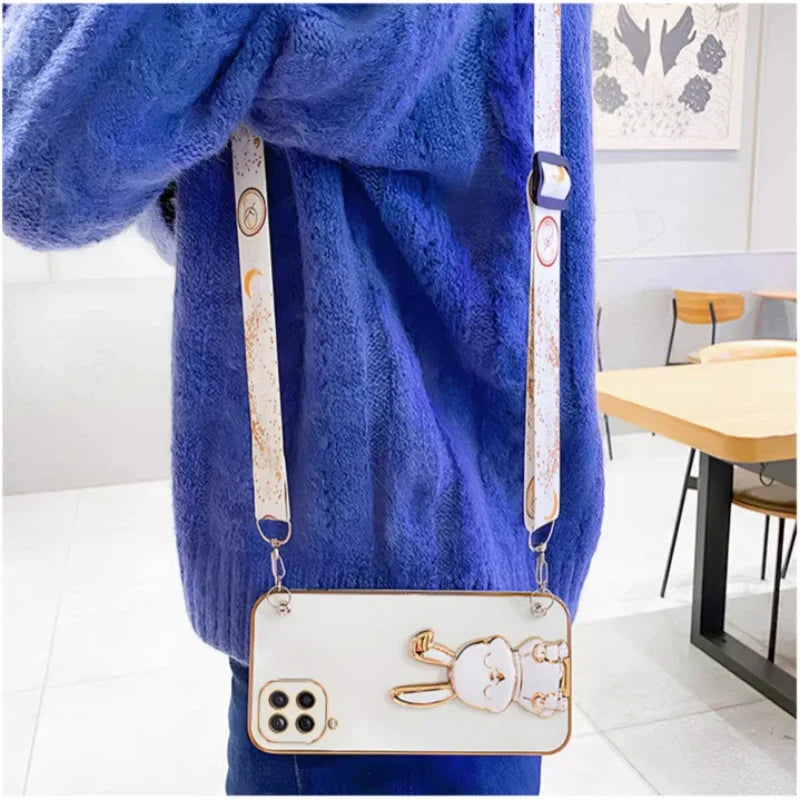 Crossbody Lanyard Rabbit luggage bracket Plating Cover