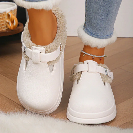 Waterproof Eva Furry Soft Thick Slippers
