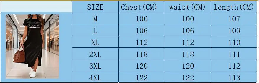 Short sleeved T-shirt long dress