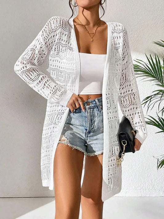 Cardigan with sun shading and loose fitting sweater