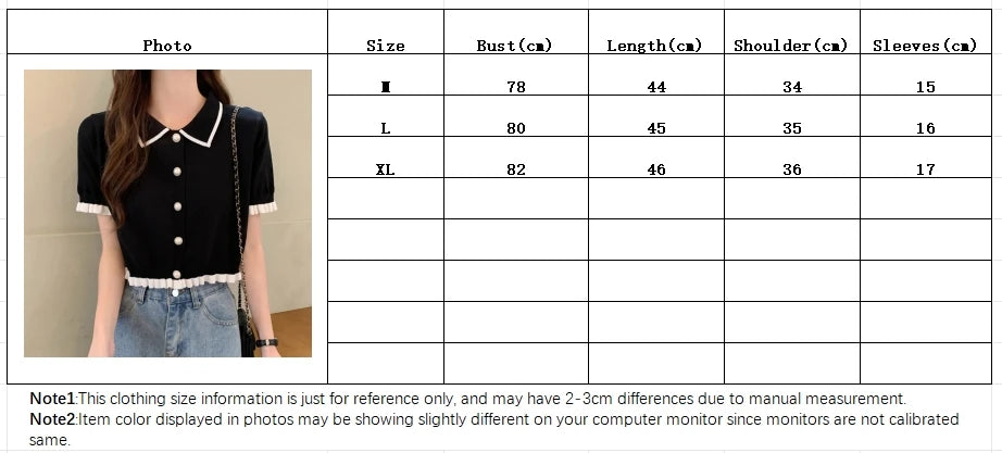 Korean Knitted Turn Down Collar Blouse