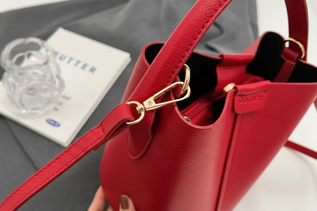 Crossbody PU Material Versatile Bucket Bag