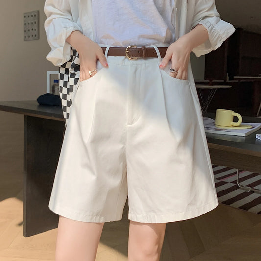 High Waist Cotton Linen Wide Leg Pants