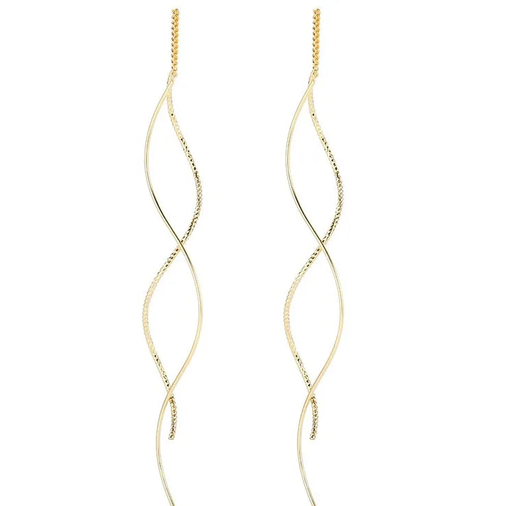 Gold Long Line Earring