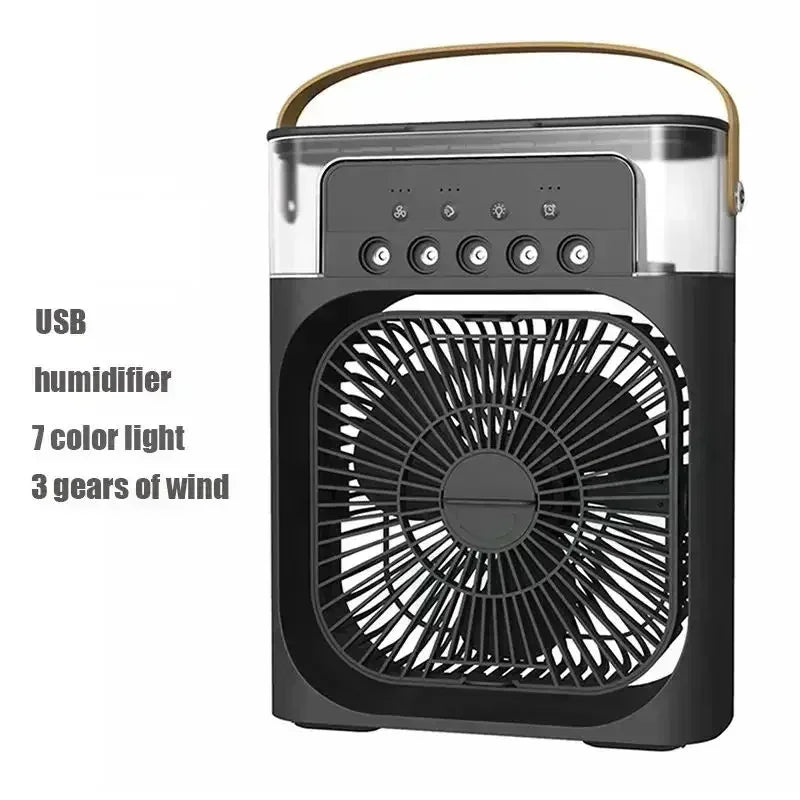 3 In 1 New Fan AIr Conditioner Household Small Air Cooler LED Night Light Portable