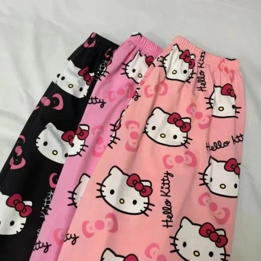 Hello Kitty thin loose casual pants cartoon Pyjamas