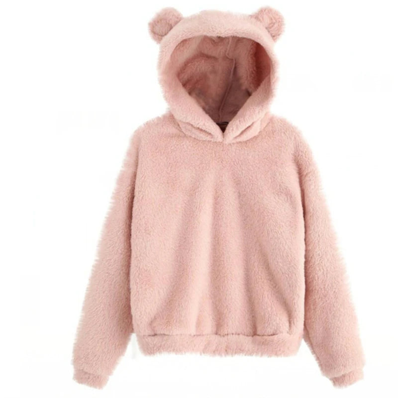 Korean Bear Ears Cute Fluffy Pullover