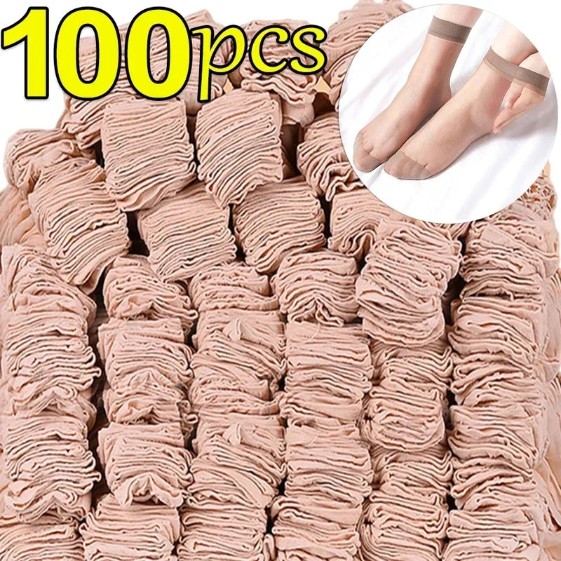 Transparent Nylon Short Ankle Silk Socks