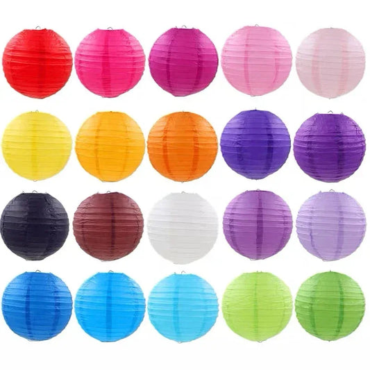 10/15/20/25/30cm Round Chinese Paper Lanterns Birthday Wedding Decor Gift