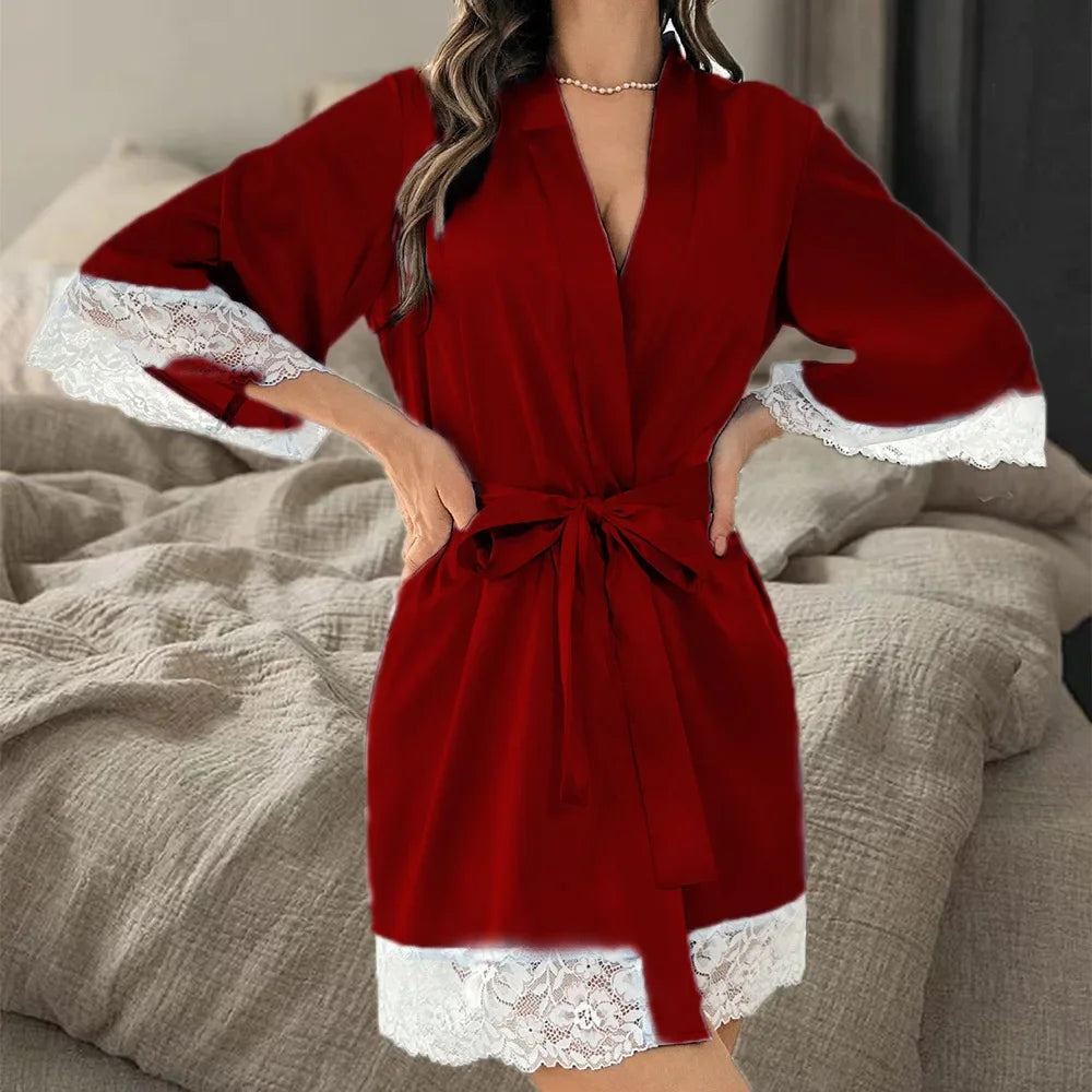 Elegant Satin Short Sleepwear Robe