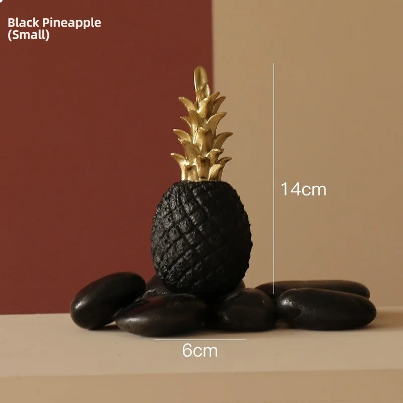 Nordic Gold Pineapple Sculpture Decoration