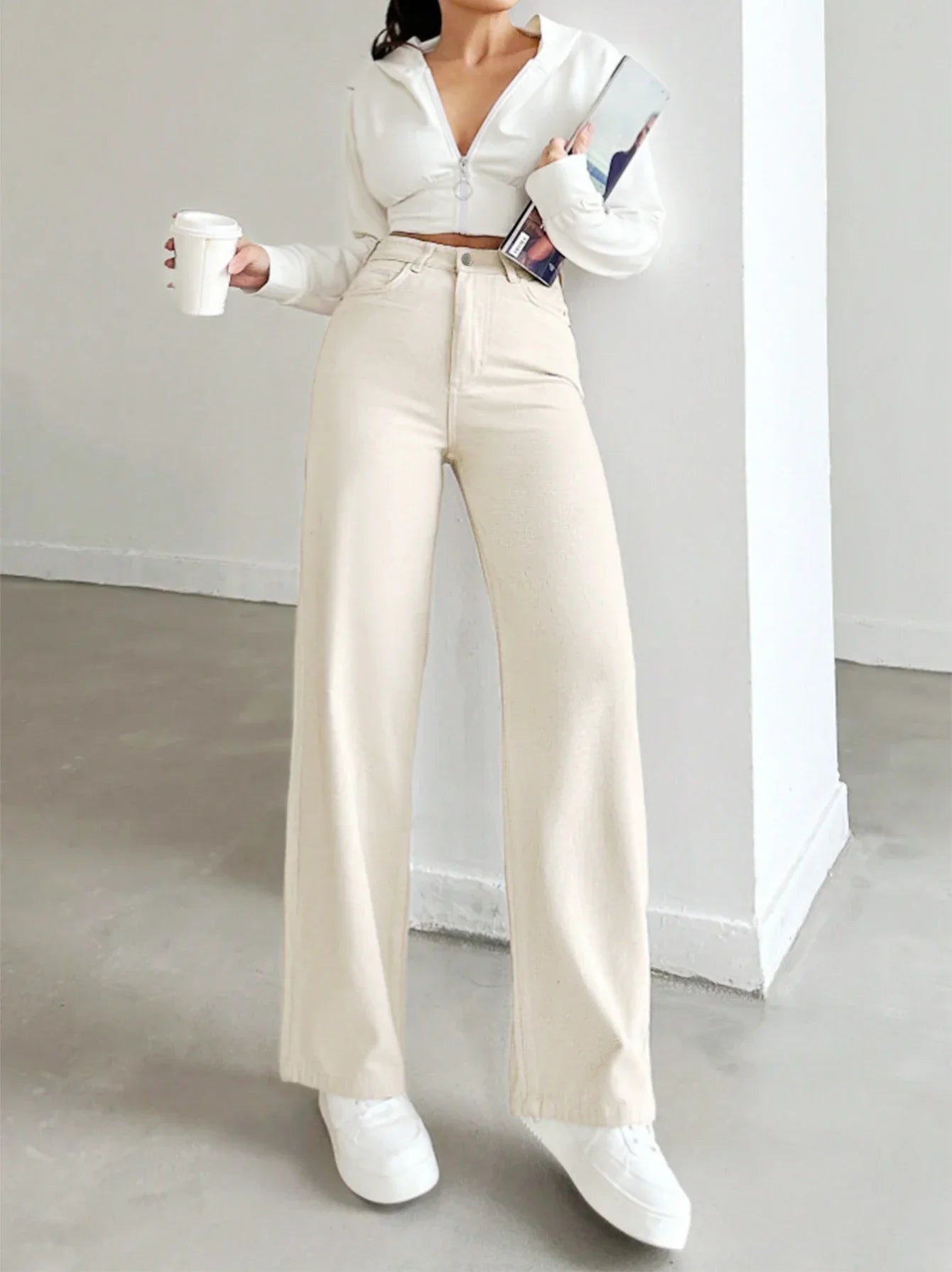 Cotton straight-leg slim fit Jeans