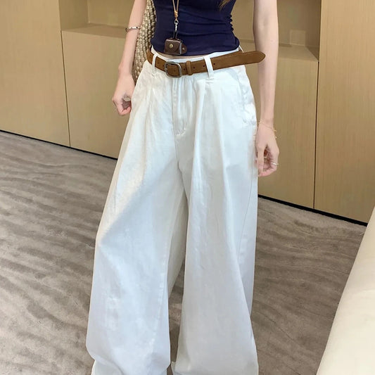 Y2K Korean Style High Waisted Wide Leg Jeans