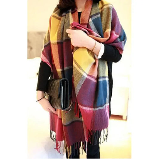 Lattice Imitation Cashmere Scarf