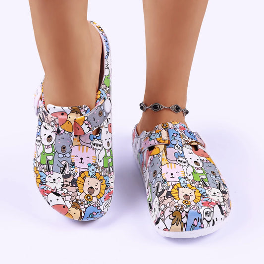 Indoor Slippers Printing Mule Clogs EVA Slippers