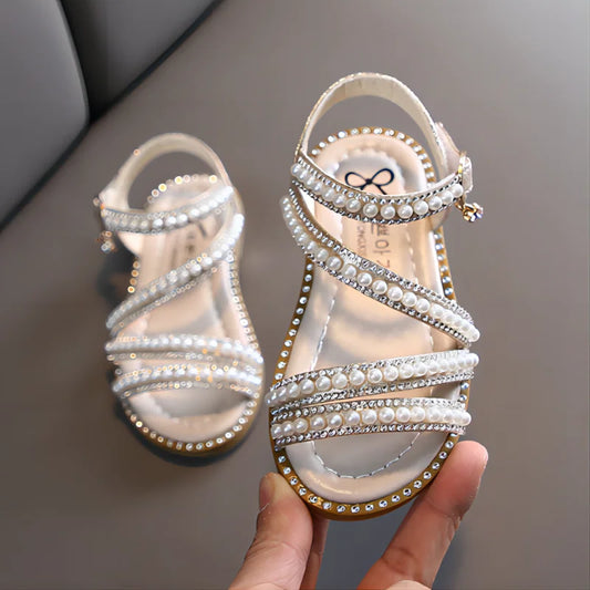 Bling Rhinestone Little Big Girl's Sandals