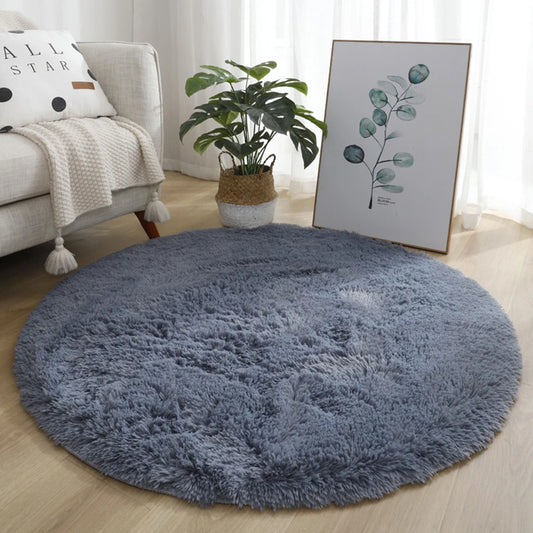 1pc home Rugs Large Shaggy Rug Round Mat