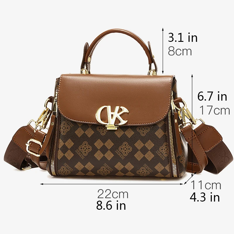 DANA Retro Letter Print Mini Crossbody Bag