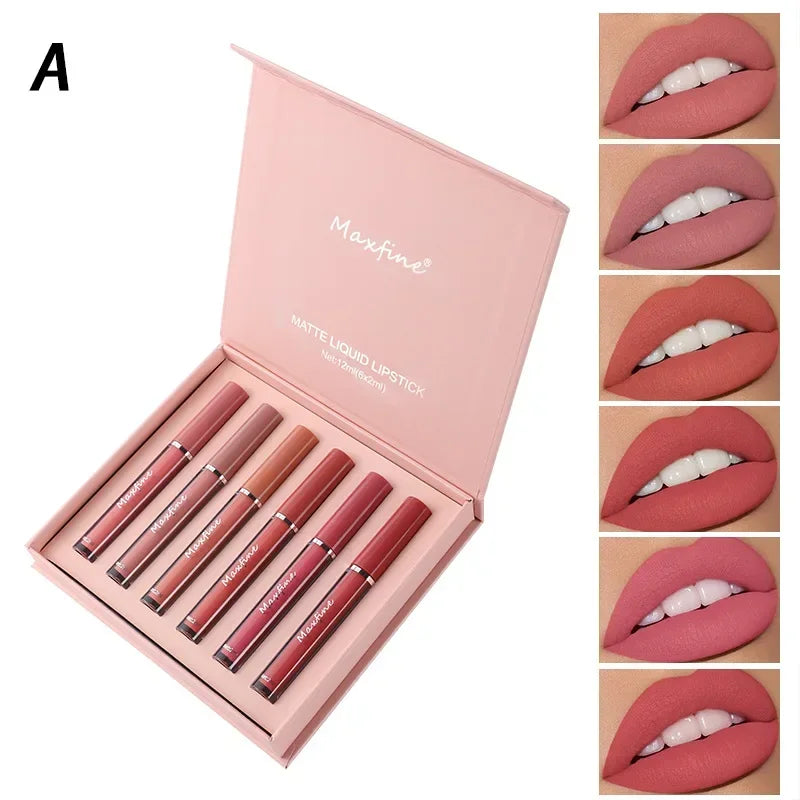 Matte Lip Gloss Waterproof Moisturizing Lipstick Set