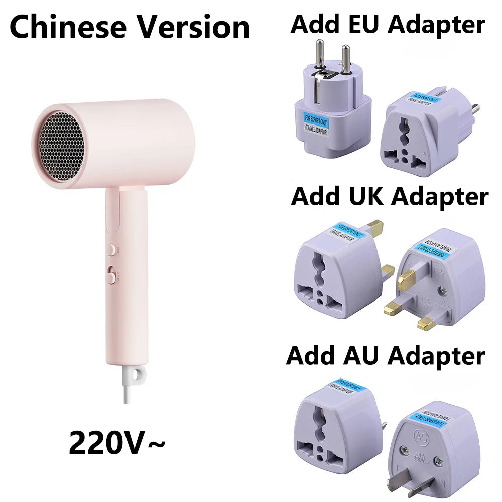 Foldable Portable Hair Dryer H101 15m/s Airflow 50 million Negative Ion Dryers