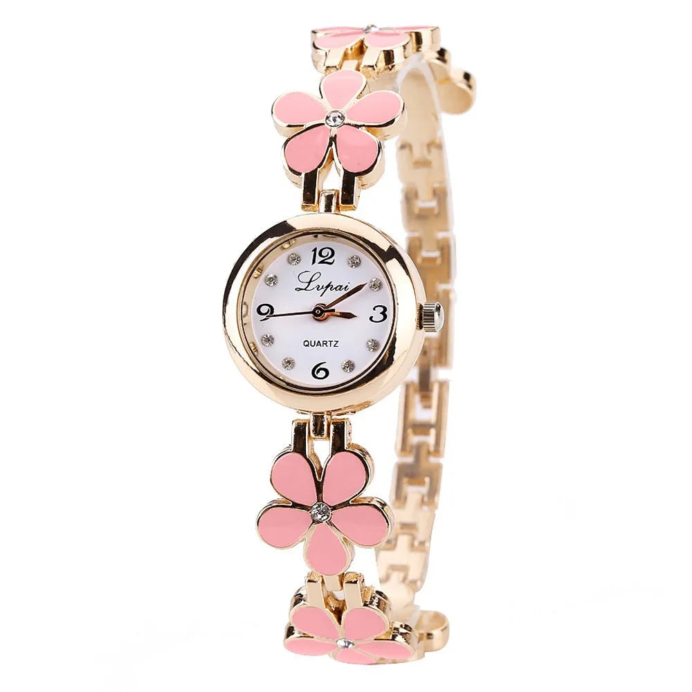 Luxury Colored Diamond Bezel Elegant Bracelet Watches