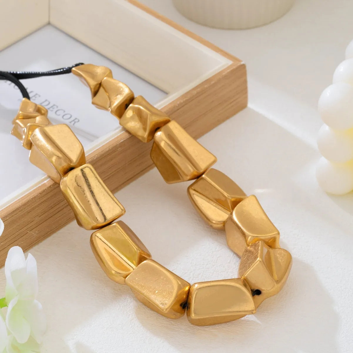Punk Irregular Geometric Square Necklace