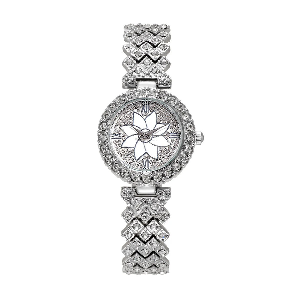 2Pc/Set 1Pc Rhinestone Quartz Bracelet Fancy Watches
