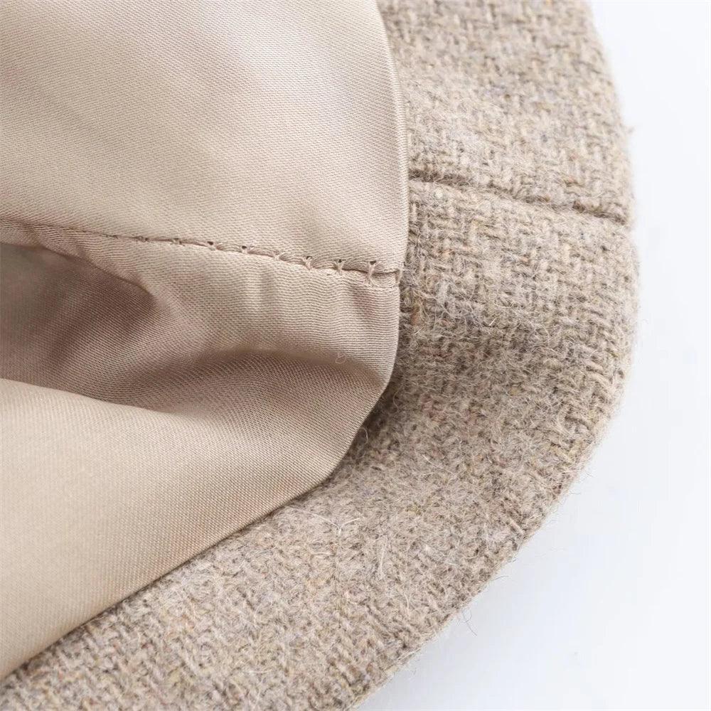 Fur Collar Flip Collar Pocket Button Coat