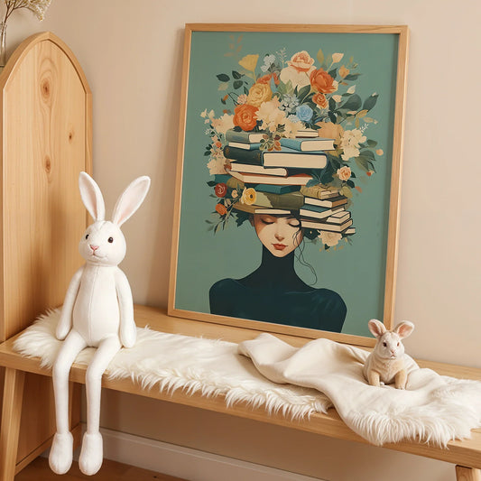 Readers Of The Flower Crown Wall Art Prints Canvas Painting Poster