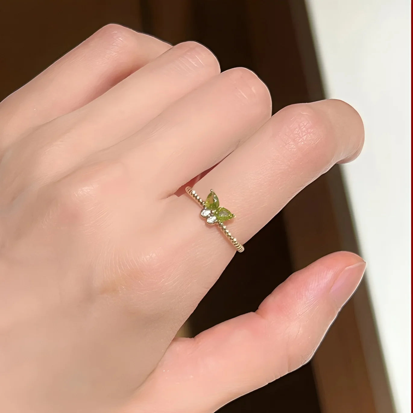 925 Sterling Silver Drip Glaze Butterfly Zircon Rings