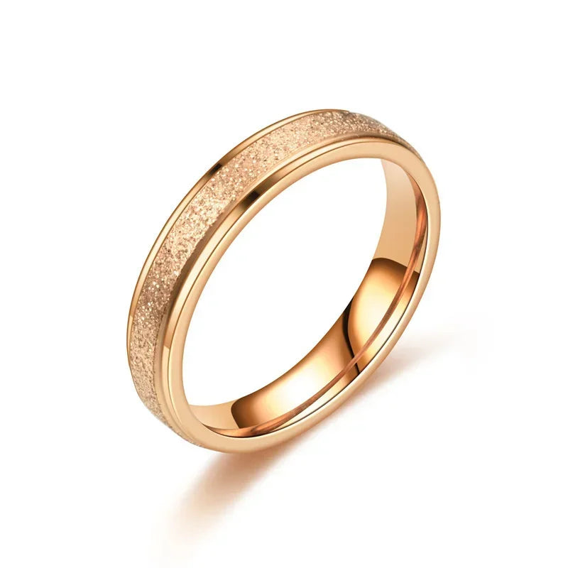 DANA Stanless Steel Titanium Rose Gold Ring