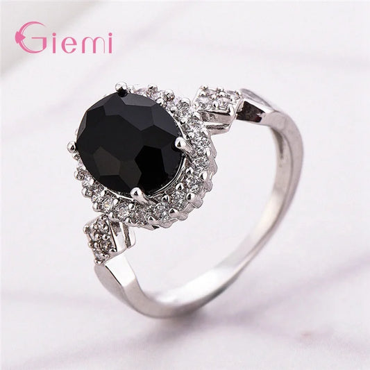 925 Sterling Silver Engagement Curve Cubic Zircon Ring