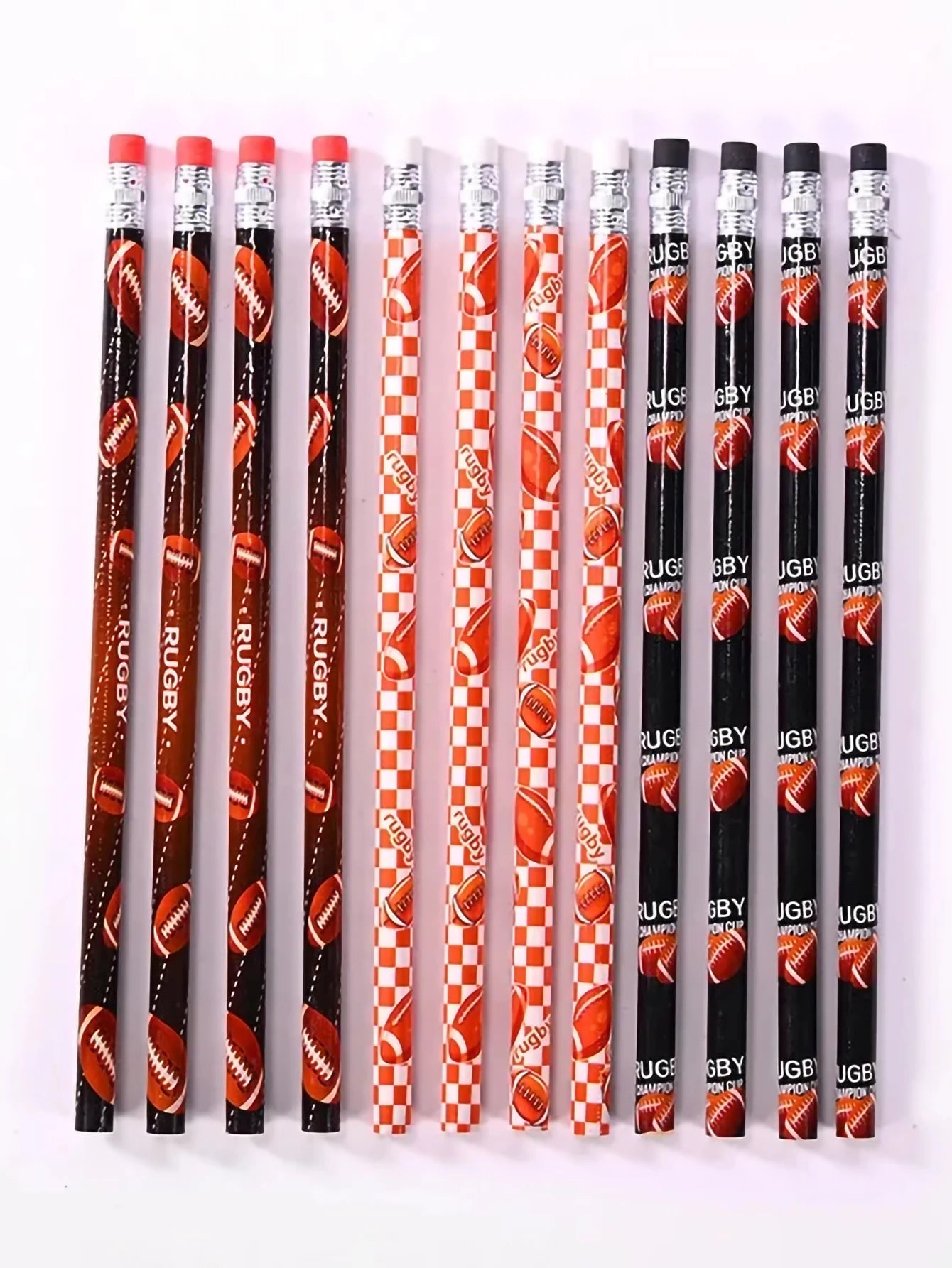 12pcs Sports Ball Themed Wooden Pencils