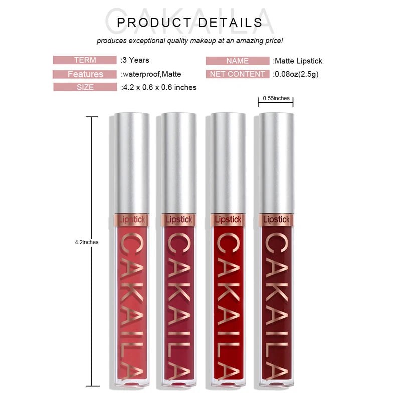 Waterproof Matte Velvet Lip Glaze Lipstick
