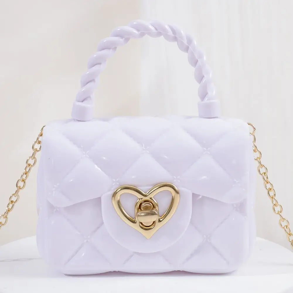 PU Mini Shoulder Bags Heart Coin Wallets Handbags