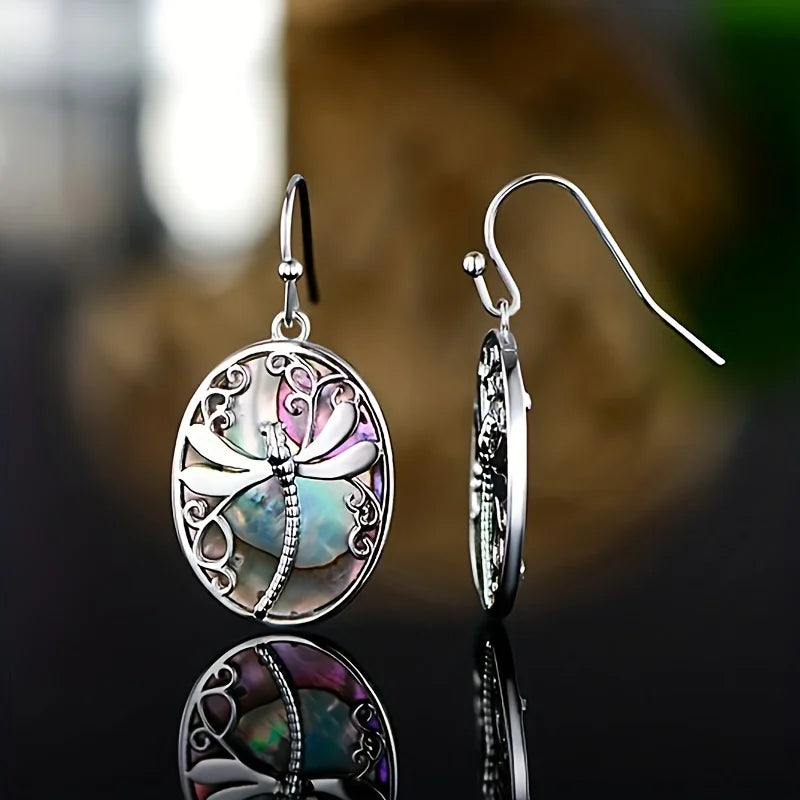 Shell Dragonfly Earrings
