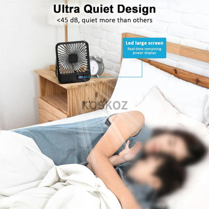 Desk Fan Portable USB Rechargeable Fan
