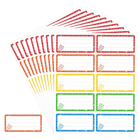 100PCS Colorful Name Tag Stickers