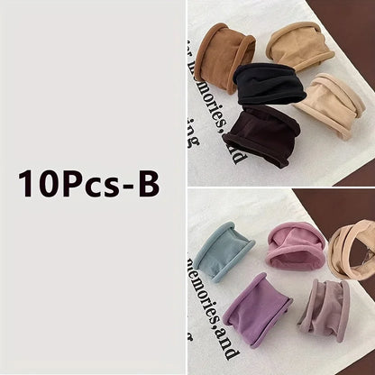 5/10/20Pcs/Set Girls Colorful Nylon Elastic Hair Bands