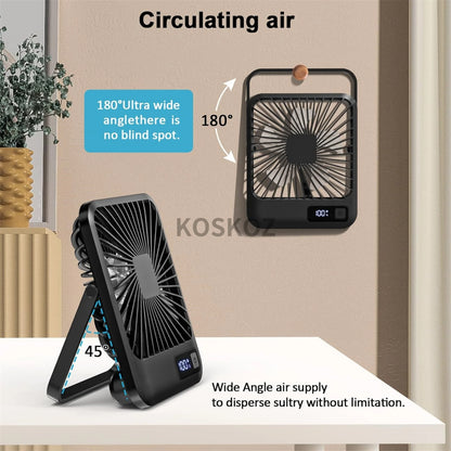 Desk Fan Portable USB Rechargeable Fan