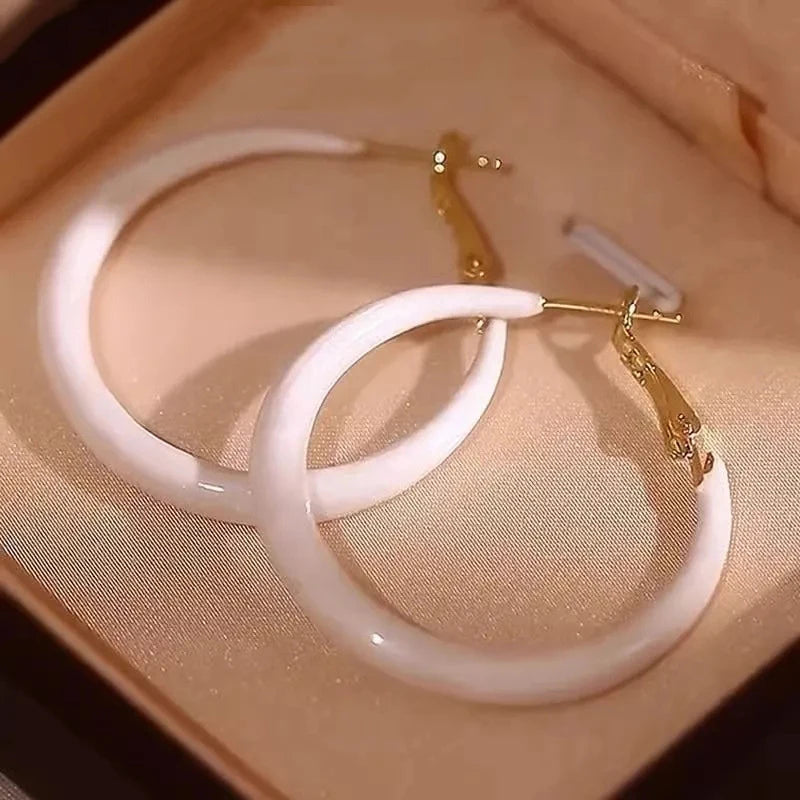 Exquisite Wild Big Red Circle Earrings