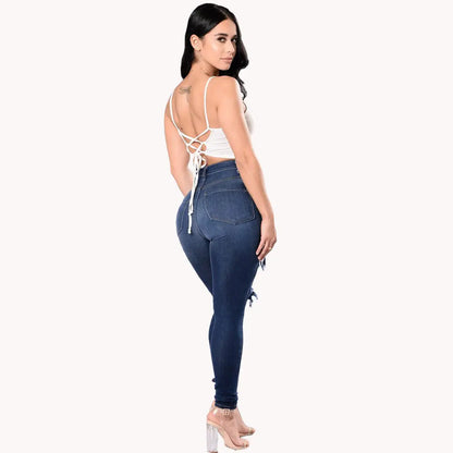 High Waist Stretch Skinny Jeans