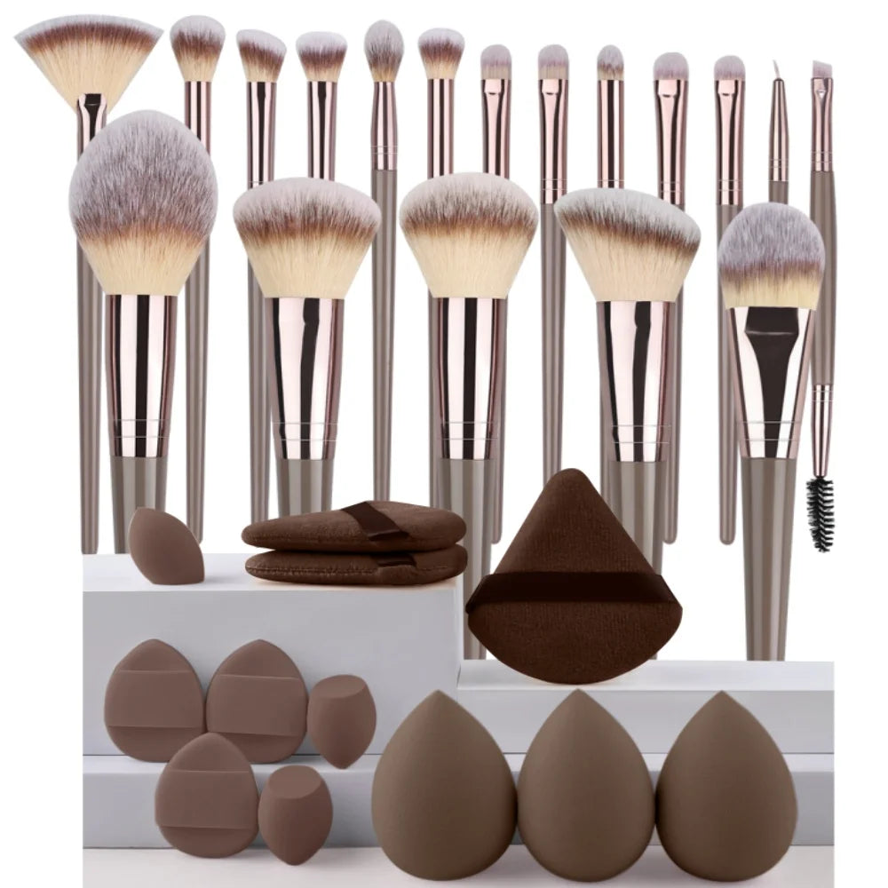 3-20Pcs Brushes Set Soft Fluffy Beauty Cosmetic