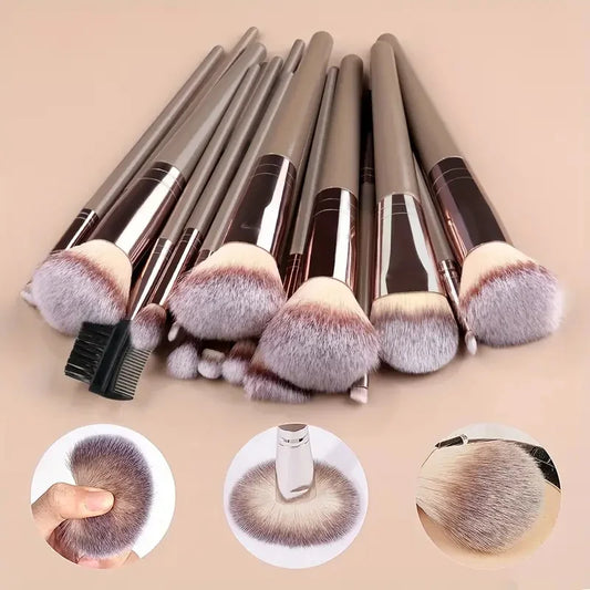 3-20Pcs Brushes Set Soft Fluffy Beauty Cosmetic