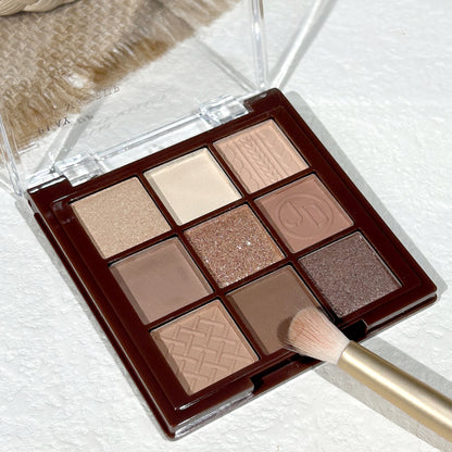 Chocolate Warm Brown Earth Palette - 9 Shades Matte Eyeshadow