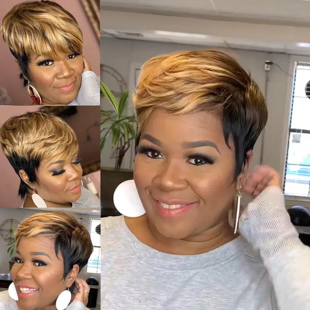Short Straight  Pixie Cut Hair Bob Wig